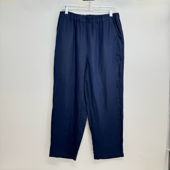 Quince Women 100% Linen Pants Navy M - Picture 1 of 10
